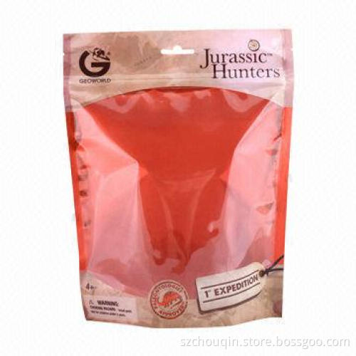 Stand-up Laminated Food Bag with Zipper and Tear Notch, Bottom Gusset and 2 Sides Heat Sealed
